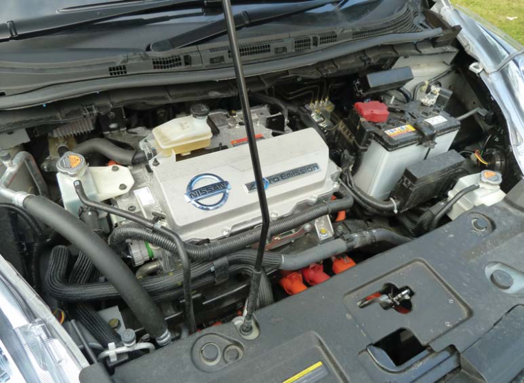 Nissan Leaf Electric Car - Under Bonnet